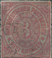 Germany Deutschland,CONFEDERATION 1868 ,NORDDEUTSCHER POSTBEZIRK 3KR,Oblitéré - Conf. De Alemania Del Norte