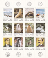 1986 Argentina Antarctic Research: Birds, Penguins, Marine Mammals, Polar Station, Explorers Minisheet (** / MNH / UMM) - Onderzoeksprogramma's