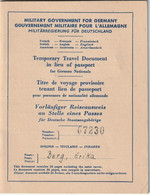 GERMANY Military Government Passport 1948 ALLEMAGNE Passeport Gouvernement Militaire– Reisepaß - Documentos Históricos