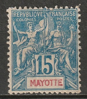 Mayotte 1892 Sc 7 Yt 6 MH* Some Disturbed Gum - Ongebruikt