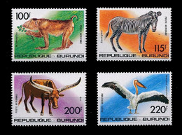 Burundi - PA560/563 - Faune - 1992 - MNH - Unused Stamps