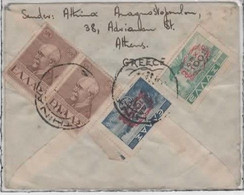 Greece 1945 Air Mail Cover From Greece To USA - Used Stamps