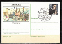 383d * BUNDESREPUBLIK * GANZSACHE * NAPOSTA 1981 * STEMPEL EUROPATAG **! - Private Postcards - Used