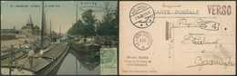 DESTINATION - N°56 Sur CP Vue Au Recto (griffe !) Expédiée De Bruxelles-Nord (1909) > Zaandijk (Pays-bas) - Rural Post