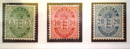 DINAMARCA - IVERT Nº 35/37 - NUEVOS ** SIN FIJA SELLOS - ...-1851 Prephilately