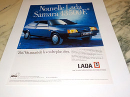 ANCIENNE PUBLICITE SAMARA VOITURE LADA 1986 - Cars