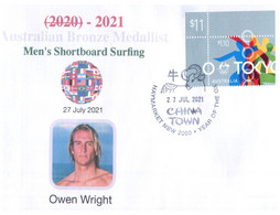 (VV 17 A) 2020 Tokyo Summer Olympic Games - Bronze Medal - 27-7-2021 - Men's Surfing - Owen Wright - Eté 2020 : Tokyo