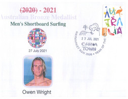 (VV 17 A) 2020 Tokyo Summer Olympic Games - Bronze Medal - 28-7-2021 - Men's Surfing (Owen Wright) - Verano 2020 : Tokio