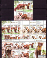 BULGARIA - 2021 - Europa-CEPT - Animaux Protégés - Bl + 2 PF + Book Missing Value - Unused Stamps