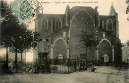 Cancale * L'église Du Village Après L'incendie Du 2 Septembre 1906 * Travaux - Cancale