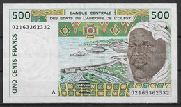 COTE D IVOIRE 500 FRANCS 1995 BILLET TTB+ - Côte D'Ivoire