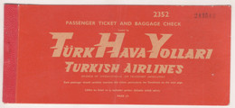 TURKISH AIRLINES TICKET ANKARA -ISTANBUL-ZURICH 1969 - Europe