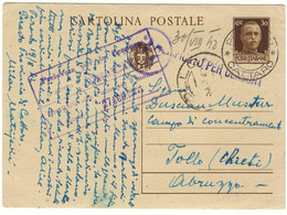 WW2 - ITALY OCCUPATION OF MONTENEGRO 1942- -PERASTO - CATTARO - TOOLO CHIETI- CENSURA - Montenegro