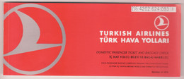 TURKISH AIRLINES TICKET ,ISTANBUL-ANTALYA -ISTANBUL 1994 - Europa