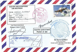YT 3054 Parc Des Ecrins - Aigle Royal - Posté à Bord Du MD - Transport Par Hélicoptère - Alfred Faure Crozet - 25/01/98 - Covers & Documents