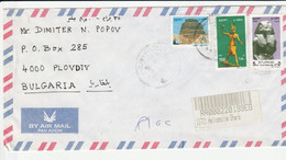 Egypt 2008 Registered Letter To Bulgaria - Covers & Documents
