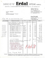 Lot De 5 Factures 1961 à 1970 / 57 BITCHE-MOSELLE / Ste ERDAL / Produits Entretien, Graisse, Cirage, Encaustique - Droguerie & Parfumerie