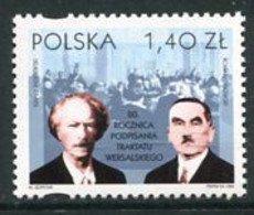 POLAND 1999 Treaty Of Versailles MNH / **.  Michel 3777 - Unused Stamps