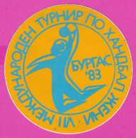 266029 / Bulgaria Advertising Plastic - VII International Tournament On Handball Women Bourgas Burgas 1983 - Handball