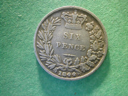 GB 6 Pence 1844    + Rare - H. 6 Pence