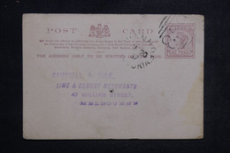 AUSTRALIE / VICTORIA - Entier Postal Pour Melbourne En 1887 - L 102703 - Briefe U. Dokumente