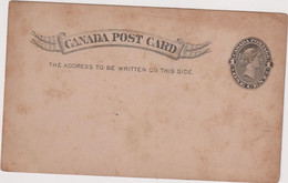 CANADA-ENTIER ONE CENT S/CP Illustrée Neuve  1885-recto-verso - 1860-1899 Règne De Victoria