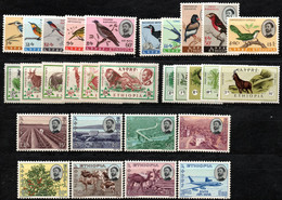 260.ETHIOPIA.5 MNH SETS LOT.BIRDS,ANIMALS - Etiopia