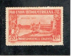 ESPAGNE   1930  Lettres Par Exprès  Y.T. N° 12  NEUF*  Trace Infime De Charnière - Expres