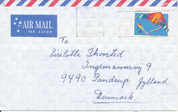 Australia Air Mail Cover Sent To Denmark Adelaide Single Franked - Cartas & Documentos