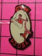 313c Pin's Pins / Beau Et Rare / THEME : SPORTS / CLUB GYMNASTIQUE USOBL ANNEAUX - Gymnastique