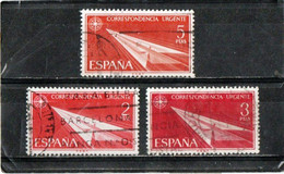 ESPAGNE   1956-66   Lettre  Exprès  Y.T. N° 31  à  35  Incomplet  Oblitéré - Exprès