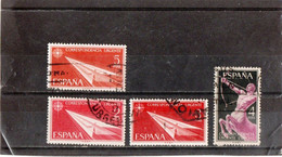 ESPAGNE   1956-66   Lettre  Exprès  Y.T. N° 31  à  35  Incomplet  Oblitéré - Eilbriefmarken