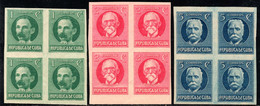 263.CUBA.1926 SC.280-282 MNH BLOCKS OF 4. - Ongebruikt