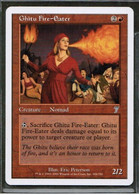 MAGIC The GATHERING  "Ghitu Fire-Eater"---7th EDITION (MTG-102-7) - Autres & Non Classés