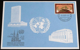 UNO GENF 1980 Mi-Nr. 95 Blaue Karte - Blue Card Mit Erinnerungsstempel SKARA - Covers & Documents