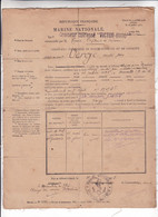 Certificat De Bonne Conduite Andre Vergé Mécanicien  Marine Nationale Croiseur Cuirasse Victor Hugo Guerre 14-18 - Bateaux