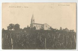 71 Saone Et Loire Jully Les Buxy église Vignes 1911 Ed Bf Chalon Sur Saone - Autres & Non Classés