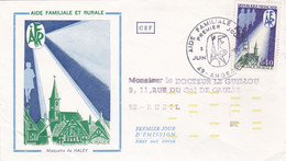 Marques Indexations Tirets Jaunes Fluos Sur FDC De 1971 - Brieven En Documenten