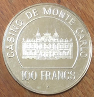 98 MONACO CASINO DE MONTE CARLO JETON 100 F TOKENS COINS CHIPS GAMING - Casino