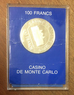 98 MONACO CASINO DE MONTE CARLO JETON 100 FRANCS TOKENS COINS CHIPS GAMING - Casino