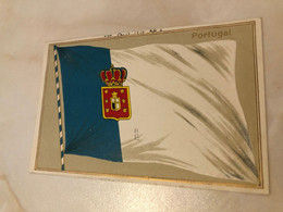 Portugal Flag Embossed Litho Symbol 13828 Postkarte Post Card POSTCARD - Non Classés