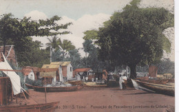 POSTCARD  PORTUGAL - AFRICA - OLD PORTUGUESE COLONY  - SÃO TOMÉ AND PRINCIPE - POVOAÇÃO DE PESCADORES - Sao Tome And Principe