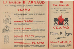 DEPLIANT -FLAMO- BUREAU DE COMMANDES DE CHARBONS - MAISON ARNAUD LYON -ANNEE 1937 - Other & Unclassified