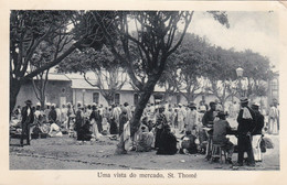 POSTCARD  PORTUGAL - AFRICA - OLD PORTUGUESE COLONY  - SÃO TOMÉ AND PRINCIPE - MERCADO - MARKET - Sao Tome And Principe
