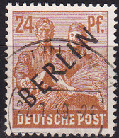 Berlin, 1948, 09, Used Oo, Geprüft, Schwarzaufdruck - Gebruikt