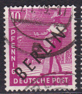 Berlin, 1948, 12,  Used Oo, Geprüft, Schwarzaufdruck - Gebruikt