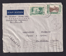 DDZ 963 - Enveloppe PAR AVION TP 15 F + 3 F Etablissements De L'Océanie UTUROA Ile Maiatea 1938 Vers La France - Lettres & Documents