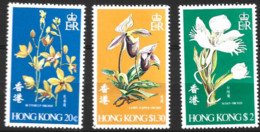 Hong Kong  1977  SG  368-70  Orchids    Unmounted Mint - Ongebruikt