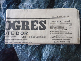 1932 LE PROGRES : Plein Succès Du Lancement Du NORMANDIE ;  Négociation Dans Les Partis Prolétariens ; Publicité ; Etc - Informaciones Generales