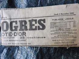 1932 LE PROGRES : La Ville Flottante Du NORMANDIE ; Wagons-Foudres-Truqués ; Les Maladies Du Lapin ; Etc - Informaciones Generales